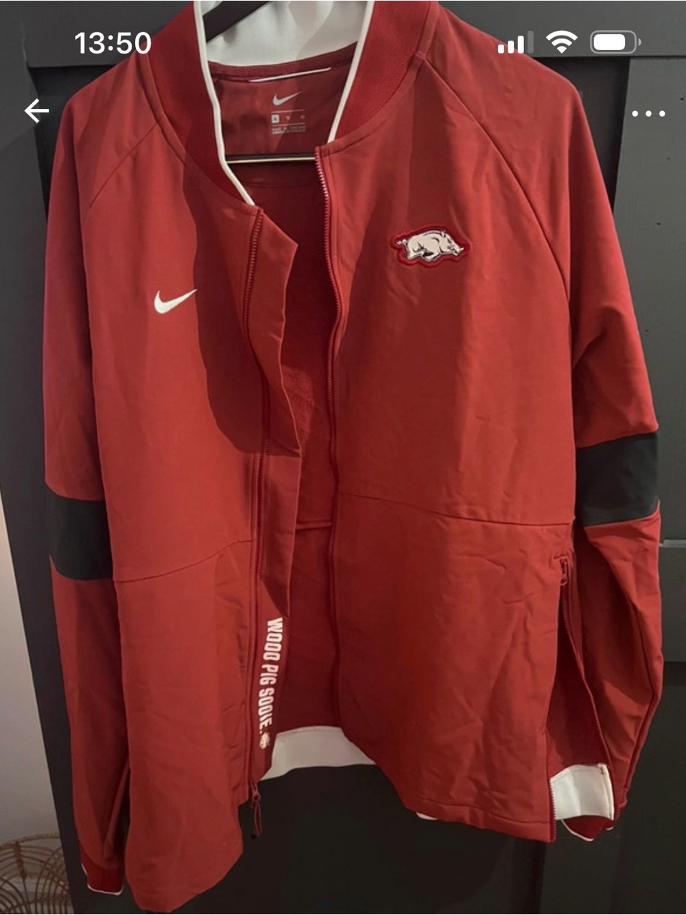 Nike Arkansas Razorbacks Red Jacket
